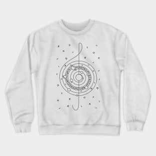 Life in Music (black) Crewneck Sweatshirt